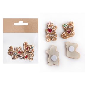   POLIREZIN MÉZESKALÁCS FIGURÁK, SZETTBEN, 6 DARABOS, ÖNTAPADÓS, SZÍV MINTÁVAL