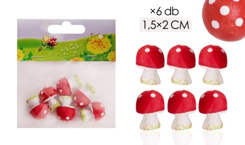 POLIREZIN GOMBA, 6 DARABOS SZETT, PIROS PÖTTYÖS