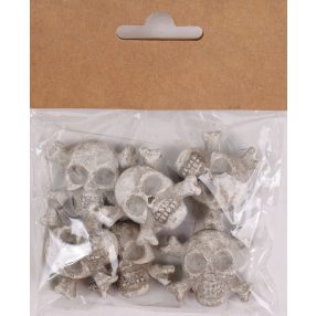   POLIREZIN KOPONYA, 6 DARABOS SZETT, ÖNTAPADÓS, ANTIK FEHÉR