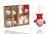 DEKOR AKASZTÓS ORRSZAKÁLL DÍSZDOBOZBAN, 8 DARABOS, KÖTÖTT POMPONOS, BARNA