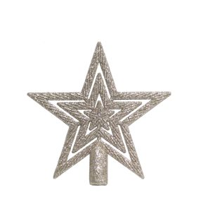 KARÁCSONYI CSÚCSDÍSZ CSILLAG, ARANY GLITTER