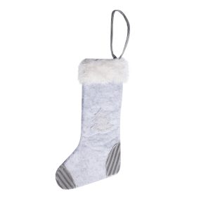 DEKOR TEXTIL AKASZTÓS MIKULÁS ZOKNI, KÉK FEHÉR