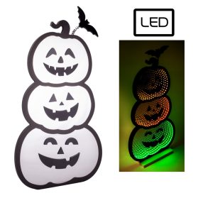  LED HALLOWEEN TÖK TORONY, 3 RÉSZES, SÁRGA/PIROS/ZÖLD SZÍNŰ