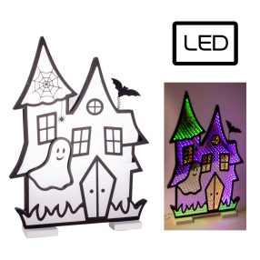 LED HALLOWEEN KÍSÉRTET KASTÉLY SZELLEMMEL