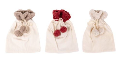 TEXTIL SZÜTYŐ FEHÉR, POMPOMMAL, 3 SZÍN