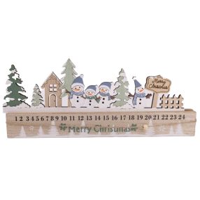   FA ADVENTI KALENDÁRIUM HÓEMBEREKKEL, MERRY CHRISTMAS FELIRATTAL