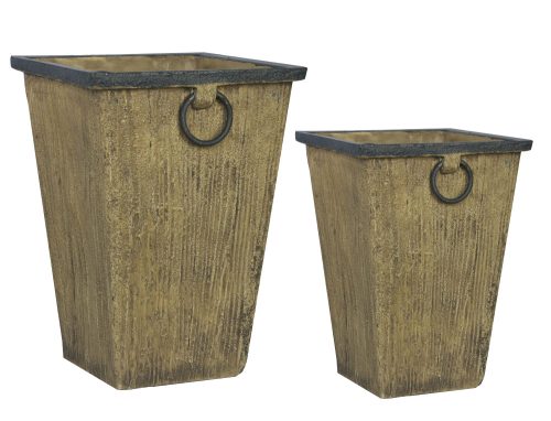 KÜLTÉRI KASPÓ SZETT, 2 DARABOS, MAGAS, FAHATÁSÚ RUSTIC