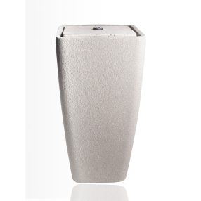 KÜLTÉRI CSOBOGÓ, HOSSZÚKÁS, NÉGYSZÖG ALAKÚ, HOMOKKŐ