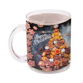 ÜVEG BÖGRE, MÉZESKALÁCS MINTÁS, BARNA