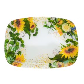 ÜVEG KÍNÁLÓ, NAPRAFORGÓ MINTÁS