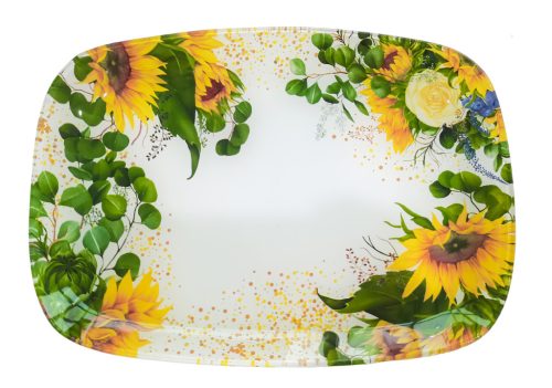 ÜVEG KÍNÁLÓ, NAPRAFORGÓ MINTÁS