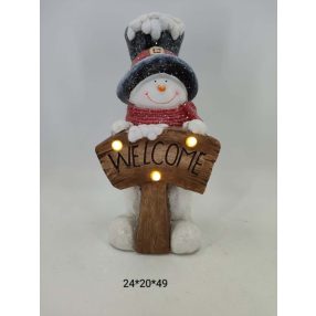 KÜLTÉRI LEDES HÓEMBER, WELCOME FELIRATÚ TÁBLÁVAL