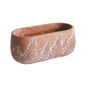 BETONKASPÓ, TÉGLALAP ALAKÚ, PÁFRÁNY MINTA, TERRAKOTTA