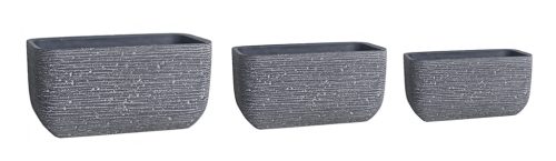 BETON KASPÓ, 3 DARABOS, TÉGLALAP ALAKÚ, SZÜRKE