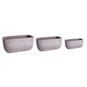 BETON KASPÓ, 3 DARABOS, TÉGLALAP ALAKÚ, VILÁGOS SZÜRKE