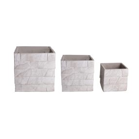   BETON KASPÓ, 3 DARABOS, NÉGYSZÖG ALAKÚ, MIRO VILÁGOS SZÜRKE