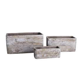 BETON KASPÓ, 3 DARABOS, TÉGLALAP ALAKÚ,  WHITE