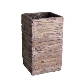 BETONVÁZA, NÉGYSZÖG ALAKÚ, BARNA