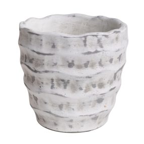 BETON KASPÓ, KÖR ALAKÚ, HULLÁMOS, FEHÉR MOSOTT