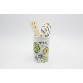   KERÁMIA TARTÓ, HABVERŐVEL, 2 FAKANÁLLAL, ARTICSÓKA MINTÁS