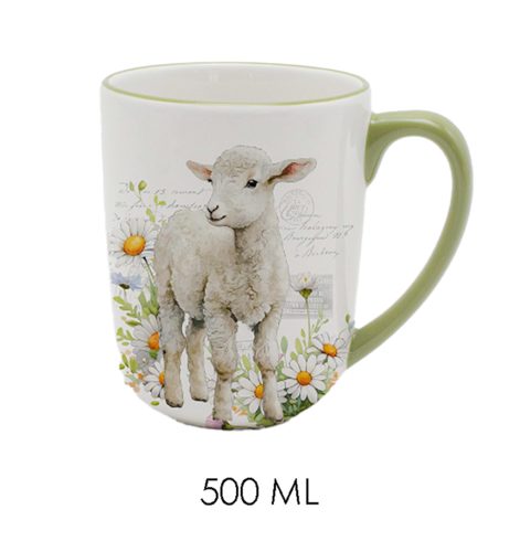 KERÁMIA BÖGRE, BÁRÁNY, MARGARÉTÁK KÖZÖTT
