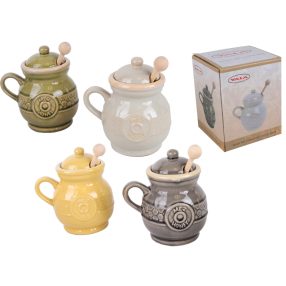 KERÁMIA  MÉZES CSUPOR FA KANÁLLAL