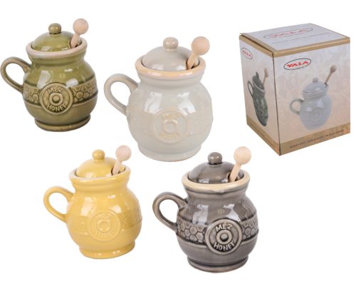 KERÁMIA  MÉZES CSUPOR FA KANÁLLAL