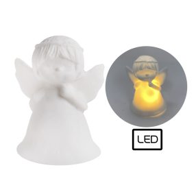 PORCELÁN LEDDEL, ANGYAL, FEHÉR