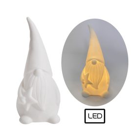 PORCELÁN LEDDEL, MANÓ, CSILLAGGAL, FEHÉR