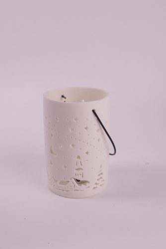 PORCELÁN LED LÁMPÁS, TÉL, FEHÉR