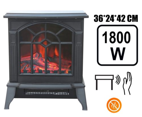 FÉM KANDALLÓ, ÁLLÓ, 1800W, TERMOSZTÁTTAL, MELEGÍTŐ