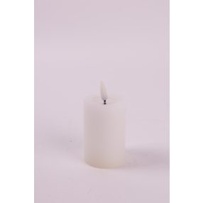 LEDES WAX GYERTYA, LÁNGEFFEKTTEL, RUSZTIKUS, FEHÉR