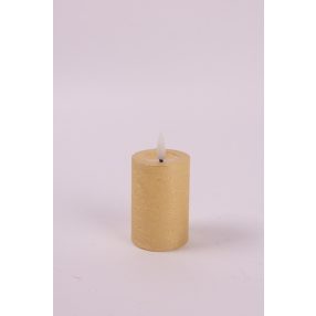 LEDES WAX GYERTYA, LÁNGEFFEKTTEL, RUSZTIKUS, ARANY