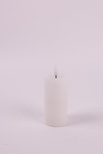 LEDES WAX GYERTYA, LÁNGEFFEKTTEL, RUSZTIKUS, FEHÉR
