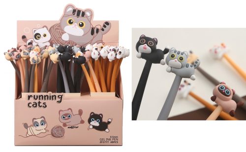 ZSELÉTOLL, SZILIKONBÓL, MACSKÁS, 6 FÉLE SZÍNBEN