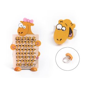 WOODEN RING TEVECLUB 48PC/STAND