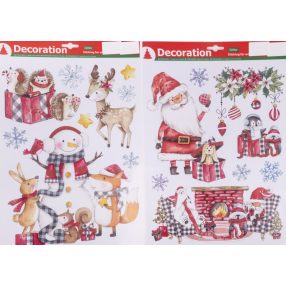   ABLAK MATRICA, KARÁCSONYI, TÉLAPÓ VAGY HÓEMBER, PIROS ÉS FEHÉR