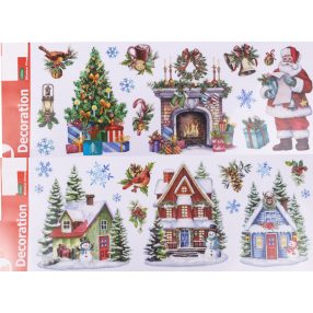   ABLAK MATRICA, KANDALLÓ ÉS MIKULÁS, VAGY HAVAS HÁZAK, GLITTERES