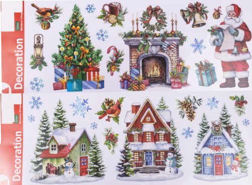 ABLAK MATRICA, KANDALLÓ ÉS MIKULÁS, VAGY HAVAS HÁZAK, GLITTERES