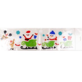 ABLAKZSELÉ MIKULÁS ÉS HÓEMBER, RÉNSZARVAS SZÁNON