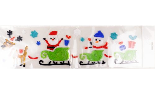 ABLAKZSELÉ MIKULÁS ÉS HÓEMBER, RÉNSZARVAS SZÁNON