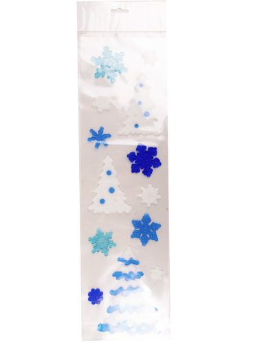 ABLAKZSELÉ FENYŐFÁK, KÉK ÉS FEHÉR