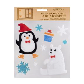 ABLAKZSELÉ JEGESMEDVE ÉS PINGVIN