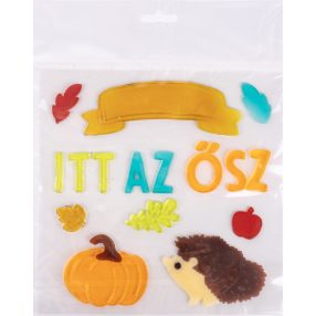 ABLAKZSELÉ SÜNDISZNÓ, TÖK,  ITT AZ ŐSZ FELIRATTAL