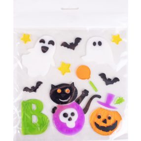 ABLAKZSELÉ, 2 SZELLEM , BOO FELIRAT FEKETE MACSKÁS