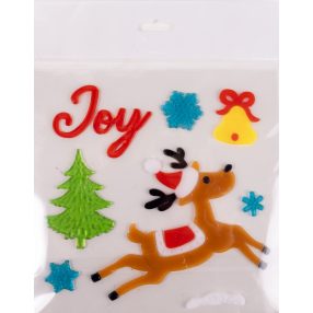 ABLAKZSELÉ RÉNSZARVAS FRENYŐFÁVAL, JOY FELIRAT