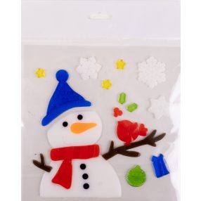 ABLAKZSELÉ HÓEMBER KÉK SAPKÁBAN