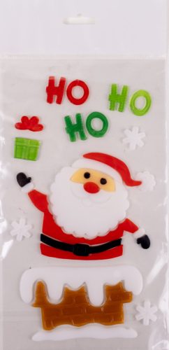 ABLAKZSELÉ MIKULÁS A KÉMÉNYBEN,  HO HO HO FELIRAT