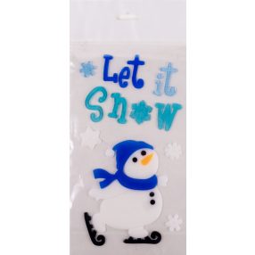 ABLAKZSELÉ HÓEMBER KORCSOLYÁZIK,  LET IT SNOW FELIRAT