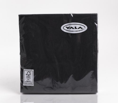 PAPÍR SZALVÉTA 20 DARABOS 3 RÉTEGŰ  FEKETE